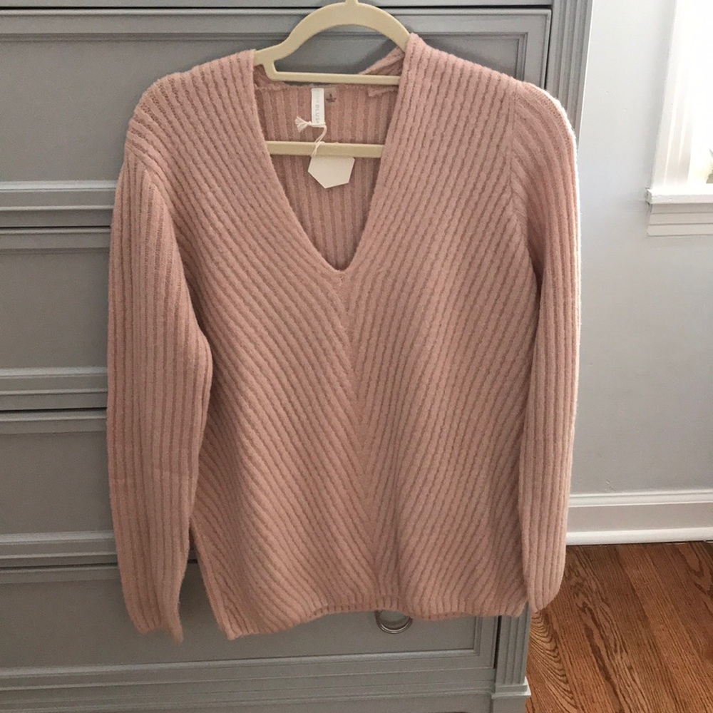 Pink blush maternity sweater